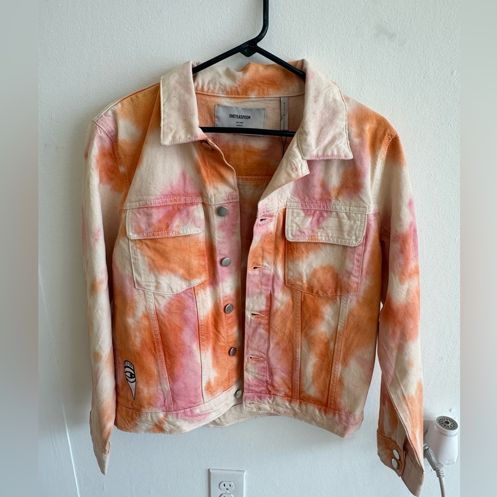 ONE TEASPOON tie dye jean jacket